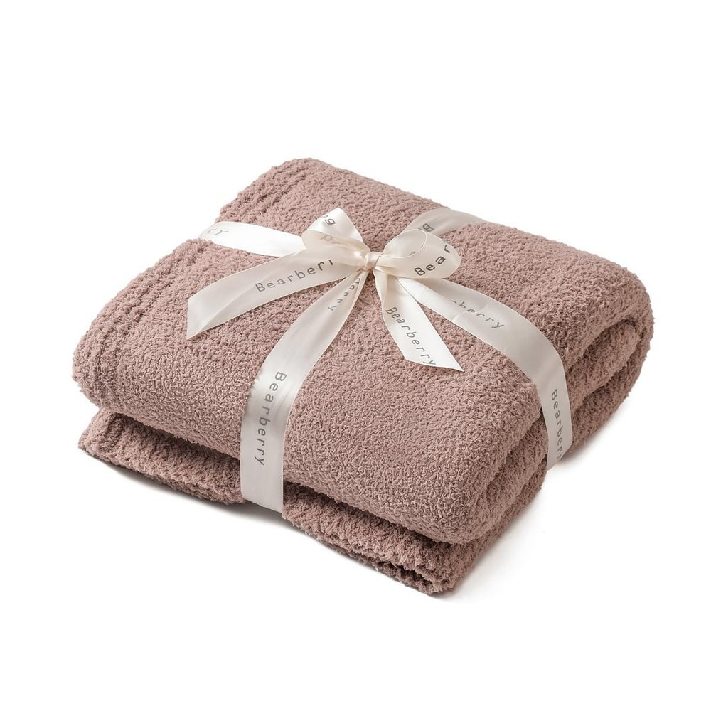 bearberry Super Soft Fluffy Throw Blanket Lightweight Cozy Warm Bed Blankets for Couch Bed Sofa All Season (Rose Taupe, 60x80)