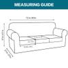 4 Pieces Sofa Covers for 3 Individual Cushion Couch Sofa Slipcover Bundle 2 Pieces Chair Slipcover, Burgundy view 2