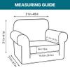 4 Pieces Sofa Covers for 3 Individual Cushion Couch Sofa Slipcover Bundle 2 Pieces Chair Slipcover, Burgundy view 3