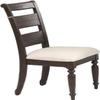 Bernards Bellamy Lane 20" Wide Ladder Back Side Chair with 4 Legs in Chocolate Brown Furniture view 1