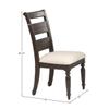 Bernards Bellamy Lane 20" Wide Ladder Back Side Chair with 4 Legs in Chocolate Brown Furniture view 3