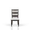 Bernards Bellamy Lane 20" Wide Ladder Back Side Chair with 4 Legs in Chocolate Brown Furniture view 4