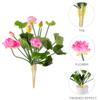 NOLITOY 2pcs Artificial Lotus Flowers, Mini Silk Water Lily for Floral Arrangement Wedding Office Home Table Decor, Dark Pink view 4