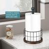 YINMIT Wood Paper Towel Holder Countertop, Farmhouse Paper Towel Holder with Heavy Duty Base, Wooden Paper Towel Holders, Paper Towel Holders for Kitchen, Fits Standard and Large Size Rolls view 3