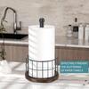 YINMIT Wood Paper Towel Holder Countertop, Farmhouse Paper Towel Holder with Heavy Duty Base, Wooden Paper Towel Holders, Paper Towel Holders for Kitchen, Fits Standard and Large Size Rolls view 4