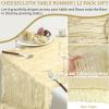 12 Packs Cheesecloth Table Runner,TISEMENT 35''x 120'' Wrinkled Gauze Cheese Cloth Table Runner Boho ,Romantic Centerpieces for Tables ,Versatile Tablecloth for Wedding/ Party Decorations (Beige) view 4