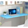 FERFXN Folding Wall-Mounted Drop-Leaf Table Wall Mounted Table Wall Mounted Folding Table Wall Mount Table Kitchen & Dining Table Desk Computer Desk Trestle Desk 50x40cm/20x16in Blue view 1