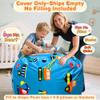 Lukeight Construction Stuffed Animal Storage Bean Bag Chair Cover - Premium Velvet Organizer with YKK Zipper Holds 100+ Plush Toys, Washable Kids Room Decor (No Filling, XX-Large) view 2