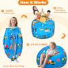 Lukeight Construction Stuffed Animal Storage Bean Bag Chair Cover - Premium Velvet Organizer with YKK Zipper Holds 100+ Plush Toys, Washable Kids Room Decor (No Filling, XX-Large) view 3