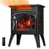 R.W.FLAME Electric Fireplace Heater 17" with Remote Control, Cathedral Stylish, Different Flame Effects and Log Set Colors, Adjustable Brightness and Heating Mode, Overheating Safe Design view 1