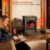 R.W.FLAME Electric Fireplace Heater 17" with Remote Control, Cathedral Stylish, Different Flame Effects and Log Set Colors, Adjustable Brightness and Heating Mode, Overheating Safe Design view 2