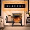 R.W.FLAME Electric Fireplace Heater 17" with Remote Control, Cathedral Stylish, Different Flame Effects and Log Set Colors, Adjustable Brightness and Heating Mode, Overheating Safe Design view 3