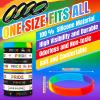Deekin 60 Pcs Gay Pride Silicone Bracelet Bulk Rainbow Wristband LGBT Rainbow Bracelets Party Favor Gifts for Parades Festival view 2