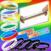 Deekin 60 Pcs Gay Pride Silicone Bracelet Bulk Rainbow Wristband LGBT Rainbow Bracelets Party Favor Gifts for Parades Festival view 3