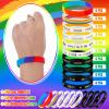 Deekin 60 Pcs Gay Pride Silicone Bracelet Bulk Rainbow Wristband LGBT Rainbow Bracelets Party Favor Gifts for Parades Festival view 4