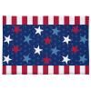 Floor Door Mats Shag Carpet Independence Day Blue Star Thin Red Line,Non Slip Super Soft Bath Rugs Patriotic Stars White Stripes 4th of July,Shaggy Fuzzy Area Rug for Kitchen/Bathroom/Bedroom 16x24'' view 3