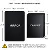 EGHOME Matt Black Rectangle Recessed Bathroom Medicine Cabinet with Mirror Stainless Steel Metal Framed Rounded Rectangular Bathroom Cabinet with Mirror 16.5x27.5'' view 3
