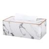 Tissue Box Cover Marble Golden Rim Tissue Box Desktop Washroom Napkin Towel Holder Office Desk Tissue Protected Case Metal Edge Ice Crack Boxes Holds Boxes of Tissues (Color : 1950 beige yellow) view 2