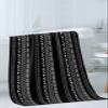 3 Piece Bath Towel Set, Black and White Ethnic Geometric Luxury Towels Set for Bathroom Soft Bath Shower Towels Absorbent Bathroom Towels(1Bath Towel 1Hand Towel 1Washcloth) Hand-paint Lines Texture view 3