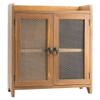COLLECTIVE HOME - 2 Tiered Storage Cabinet, Countertop Cabinet, Wood Organizer for Kitchen Living Room Bedroom Bathroom Office with Magnetic Door, 15.75 x 14.5 x 6.5, Brown, 01 view 1