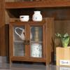 COLLECTIVE HOME - 2 Tiered Storage Cabinet, Countertop Cabinet, Wood Organizer for Kitchen Living Room Bedroom Bathroom Office with Magnetic Door, 15.75 x 14.5 x 6.5, Brown, 01 view 2