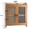 COLLECTIVE HOME - 2 Tiered Storage Cabinet, Countertop Cabinet, Wood Organizer for Kitchen Living Room Bedroom Bathroom Office with Magnetic Door, 15.75 x 14.5 x 6.5, Brown, 01 view 3