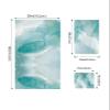 3 Piece Bath Towel Set, Ombre Turquoise Marble Luxury Towels Set for Bathroom Soft Bath Shower Towels Absorbent Bathroom Towels(1Bath Towel 1Hand Towel 1Washcloth) Yellow Lines Modern Boho Art view 4