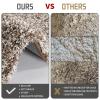 Yimobra Luxury Bathroom Rugs, Fluffy Bath Mats, Non Slip, Water Absorbent Microfiber, Machine Washable, Plush Runner Shower Rugs, Thick Matts for Bathroom Floor&Tub, 56"x 24", Light Brown and White view 3