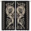 Celtic Wolf Blackout Curtains,Celtic Style Ethnic Symbol Window Drapes,Retro Viking Ancient Mythical Animal Blackout Curtains for Living Room Bedroom 84x84in view 1