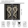 Celtic Wolf Blackout Curtains,Celtic Style Ethnic Symbol Window Drapes,Retro Viking Ancient Mythical Animal Blackout Curtains for Living Room Bedroom 84x84in view 2