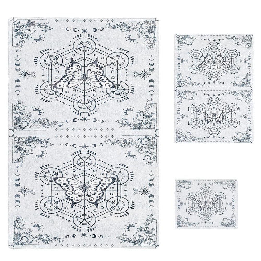 3 Piece Bath Towel Set, Butterfly Flower Luxury Towels Set for Bathroom Soft Bath Shower Towels Absorbent Bathroom Towels(1Bath Towel 1Hand Towel 1Washcloth) Abstract Geometric Lines Sun Stars Gray