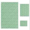 3 Piece Bath Towel Set, White Lines Flowers Leaves Luxury Towels Set for Bathroom Soft Bath Shower Towels Absorbent Bathroom Towels(1Bath Towel 1Hand Towel 1Washcloth) Rustic Floral Green Backdrop view 1