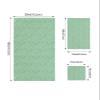 3 Piece Bath Towel Set, White Lines Flowers Leaves Luxury Towels Set for Bathroom Soft Bath Shower Towels Absorbent Bathroom Towels(1Bath Towel 1Hand Towel 1Washcloth) Rustic Floral Green Backdrop view 4