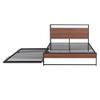 Anwickmak Modern Full Size Metal Platform Bed Frame with Trundle, USB Ports and Slat Support,No Box Spring Needed,Easy Assembly (Black) view 4