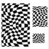 3 Piece Bath Towel Set, Black and White Bufflao Plaid Luxury Towels Set for Bathroom Soft Bath Shower Towels Absorbent Bathroom Towels(1Bath Towel 1Hand Towel 1Washcloth) Modern Irregular Geometry view 1
