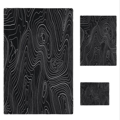 3 Piece Bath Towel Set, Abstract Mountains Lines Luxury Towels Set for Bathroom Soft Shower Towels Absorbent Bathroom Towels(1Bath Towel 1Hand Towel 1Washcloth) Minimalism Geometric Art Black White