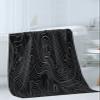 3 Piece Bath Towel Set, Abstract Mountains Lines Luxury Towels Set for Bathroom Soft Shower Towels Absorbent Bathroom Towels(1Bath Towel 1Hand Towel 1Washcloth) Minimalism Geometric Art Black White view 3
