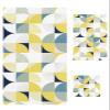 3 Piece Bath Towel Set, Middle Ages Color Block Luxury Towels Set for Bathroom Soft Bath Shower Towels Absorbent Bathroom Towels(1Bath Towel 1Hand Towel 1Washcloth) Art Geometry Northern Europe view 1