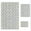 3 Piece Bath Towel Set, Boho Art Geometric Luxury Towels Set for Bathroom Soft Bath Shower Towels Absorbent Bathroom Towels(1Bath Towel 1Hand Towel 1Washcloth) Abstract Rustic Gray Ethnic Plaid view 1