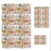 3 Piece Bath Towel Set, Colorful Flowers Luxury Towels Set for Bathroom Soft Bath Shower Towels Absorbent Bathroom Towels(1Bath Towel 1Hand Towel 1Washcloth) Abstract Leaves Lines Seasonal Floral view 1