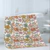 3 Piece Bath Towel Set, Colorful Flowers Luxury Towels Set for Bathroom Soft Bath Shower Towels Absorbent Bathroom Towels(1Bath Towel 1Hand Towel 1Washcloth) Abstract Leaves Lines Seasonal Floral view 3