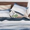 Andency Navy Blue Striped Quilt King(106x96Inch), 3 Pieces (1 Quilt and 2 Pillowcases) Patchwork Bedspread Coverlet Set, Soft Quilted Bedding Set view 2
