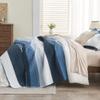 Andency Navy Blue Striped Quilt King(106x96Inch), 3 Pieces (1 Quilt and 2 Pillowcases) Patchwork Bedspread Coverlet Set, Soft Quilted Bedding Set view 4