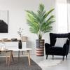 Artificial Tree in American Flag Planter, Fake Areca Tropical Palm Silk Tree for Indoor and Outdoor Home Decoration - 66" Overall Tall (Plant Pot Plus Tree) view 1