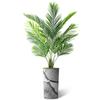 Artificial Tree in Black & White Close Up Planter, Fake Areca Tropical Palm Silk Tree for Indoor and Outdoor Home Decoration - 66" Overall Tall (Plant Pot Plus Tree) view 2
