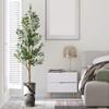Artificial Tree in Black & White Close Up Planter, Fake Olive Silk Tree for Indoor and Outdoor Home Decoration - 68" Overall Tall (Plant Pot Plus Tree) view 3