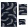 3 Piece Bath Towel Set, White Feather Luxury Towels Set for Bathroom Soft Bath Shower Towels Absorbent Bathroom Towels(1Bath Towel 1Hand Towel 1Washcloth) Abstract Modern Art Black Blue Texture view 1