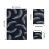 3 Piece Bath Towel Set, White Feather Luxury Towels Set for Bathroom Soft Bath Shower Towels Absorbent Bathroom Towels(1Bath Towel 1Hand Towel 1Washcloth) Abstract Modern Art Black Blue Texture view 4