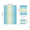 3 Piece Bath Towel Set, Butterfly Luxury Towels Set for Bathroom Soft Bath Shower Towels Absorbent Bathroom Towels(1Bath Towel 1Hand Towel 1Washcloth) Abstract Star Moon Ombre Blue Yellow Painting view 4