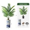 Artificial Tree in Blue Flower and Paint Texture Planter, Fake Areca Tropical Palm Silk Tree for Indoor and Outdoor Home Decoration - 66" Overall Tall (Plant Pot Plus Tree) view 3